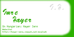 imre hayer business card
